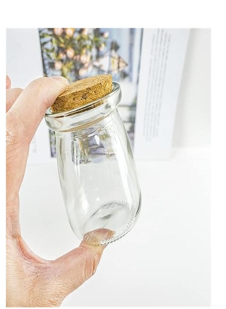 Goolsky - Goolsky 3.38 OZ Glass Wish Bottles with Cork,Decorative Glass Bottle with Cork Stopper-Pudding Bottles-(100ml-6Pcs) - Image 1