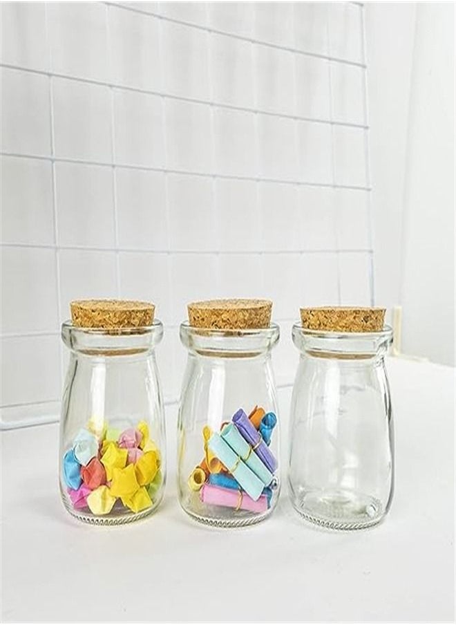 Goolsky - Goolsky 3.38 OZ Glass Wish Bottles with Cork,Decorative Glass Bottle with Cork Stopper-Pudding Bottles-(100ml-6Pcs) - Image 1