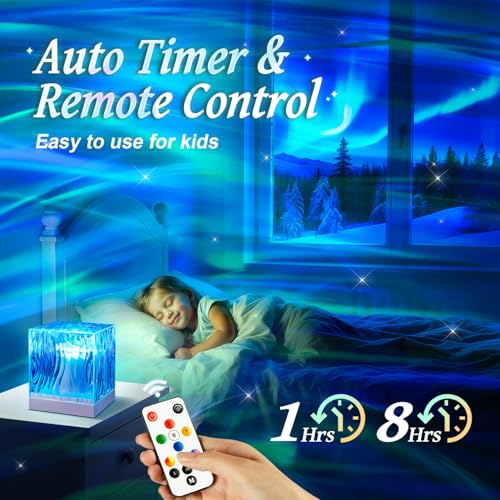 PIKOY Christmas Gifts for Teens Northern Lights Projector,18 Color Gifts for Teen Boys Gifts for Teenage Girls,Remote Galaxy Projector for Bedroom Night Light for Kids Galaxy Light,Cute Room Decor Aesthetic - Image 4