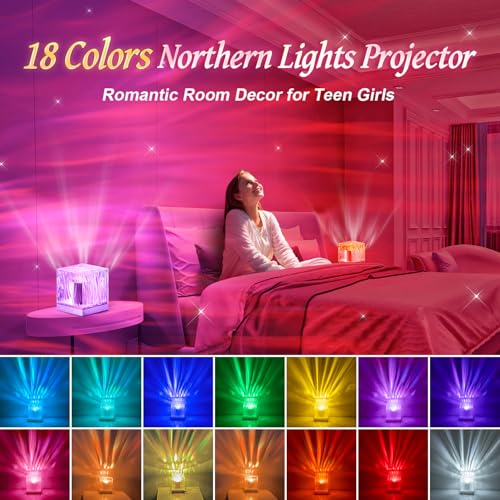 PIKOY Christmas Gifts for Teens Northern Lights Projector,18 Color Gifts for Teen Boys Gifts for Teenage Girls,Remote Galaxy Projector for Bedroom Night Light for Kids Galaxy Light,Cute Room Decor Aesthetic - Image 2