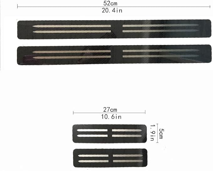 4PCS Door Sill Guard for Lincoln Nautilus 2019–2025 2026 CD4/CDX707,Stainless Steel Scuff Plate,Door Entry Threshold Protector,Anti-Wear Trim,Anti-Scratch Step Plate Guard,Car Accessories Normal C-Black - Image 4