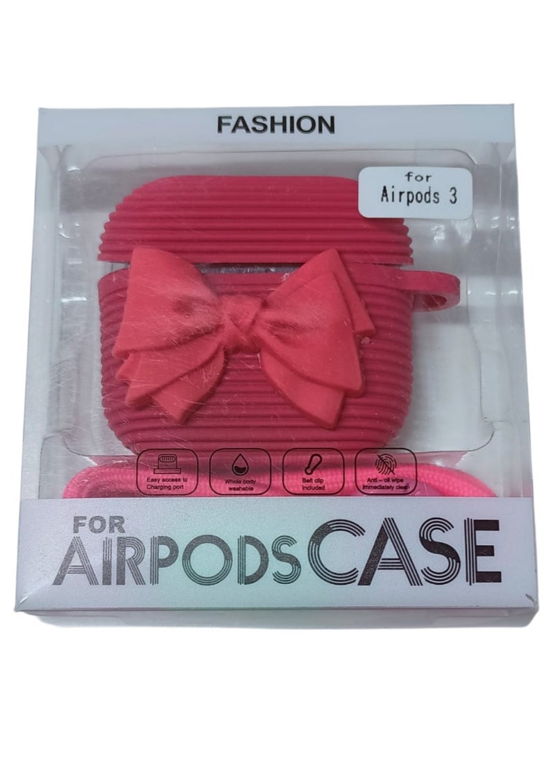 Generic Case for Airpods 3 (2021),Silicone Airpod 3rd Generation Case Cover with Bling Keychain,Cute Protective Case for Apple Air Pod 3 Wireless Charging Case Women Girl  - Image 5