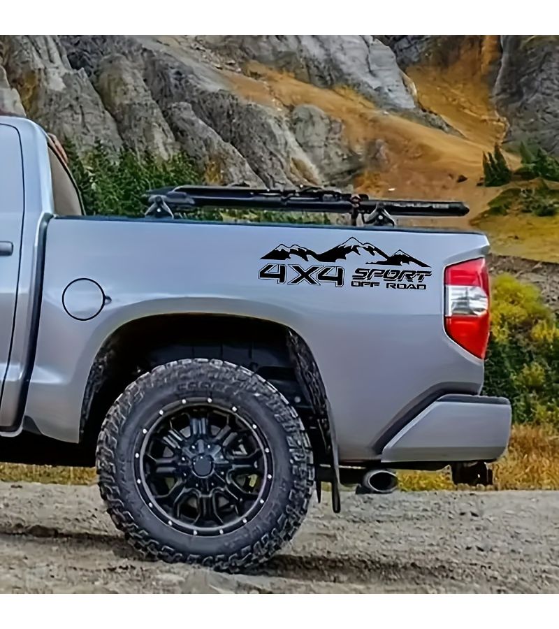 ملصقات سوداء لمركبات الدفع الرباعي (4X4) خارج الطرق، مقاومة للماء والأشعة فوق البنفسجية، لتغطية الخدوش على هيكل الشاحنات والسيارات الخارجية. - Image 3