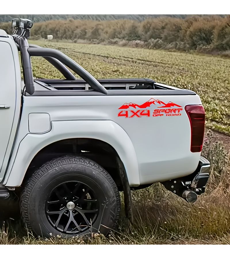 ملصقات سوداء لمركبات الدفع الرباعي (4X4) خارج الطرق، مقاومة للماء والأشعة فوق البنفسجية، لتغطية الخدوش على هيكل الشاحنات والسيارات الخارجية. - Image 1