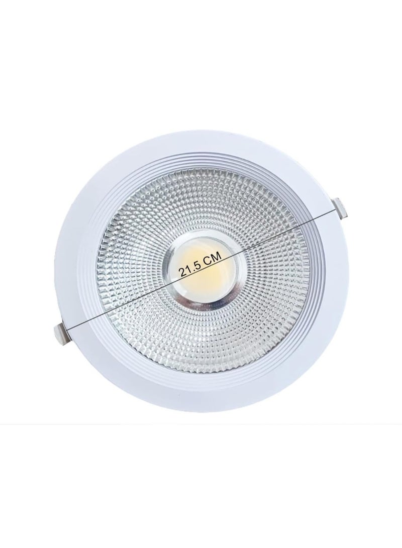 المفتاحة إضاءة LED COB عالية السطوع - تركيبات إضاءة سقفية مدمجة، كشاف ضوئي موفر للطاقة للاستخدام المنزلي أو المكتبي أو التجاري - إطار أبيض، خيارات 15 وات/20 وات، عبوة من قطعتين - Image 2