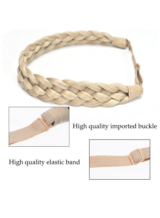 TOECWEGR 5 Strands Synthetic Hair Braided Headband Hairpiece Classic Chunky Wide Plaited Braids Elasticmulti Color Headband Ladies Beauty Hair Accessories … - Image 3