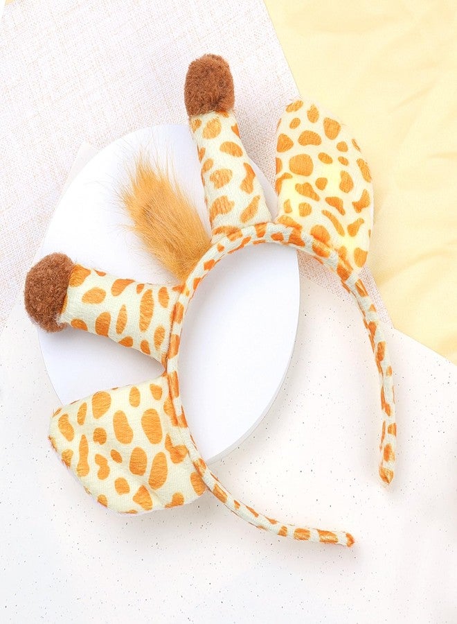 AIDVPOD Giraffe Headband Cute Animal Hair Band Halloween Hair Accessories for Women Birthday Holiday Headwear - Image 4