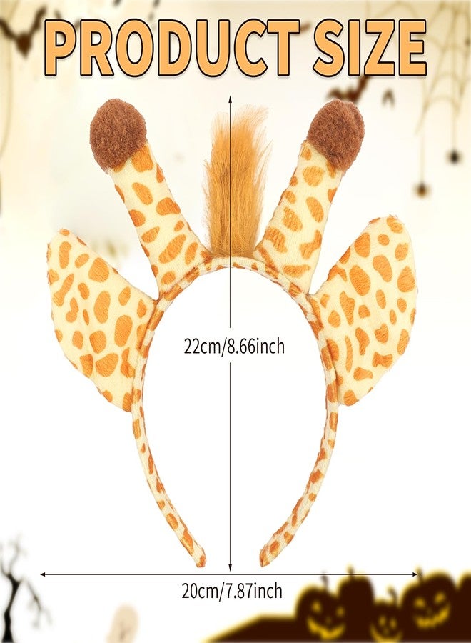 AIDVPOD Giraffe Headband Cute Animal Hair Band Halloween Hair Accessories for Women Birthday Holiday Headwear - Image 3