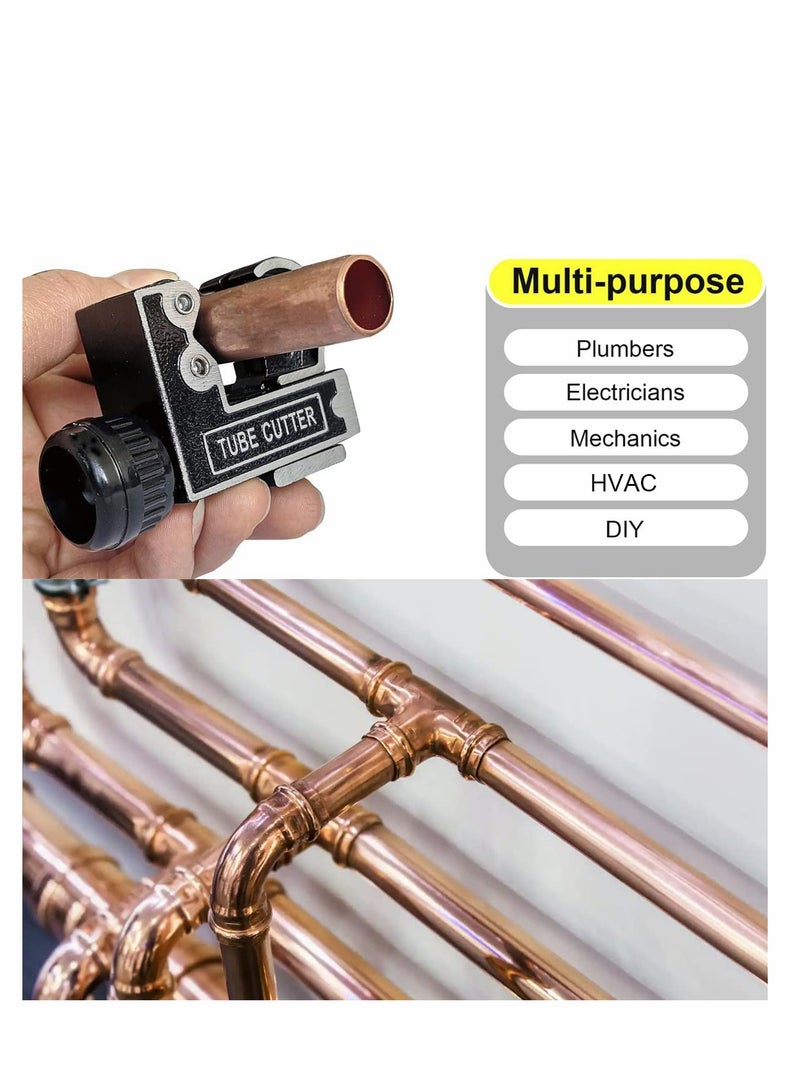 قاطع أنابيب 3-28 ملم، أداة قطع أنابيب صغيرة لقطع أنابيب النحاس، والبرونز، وPVC، والألمنيوم، وأنابيب البلاستيك الفولاذي - Image 5