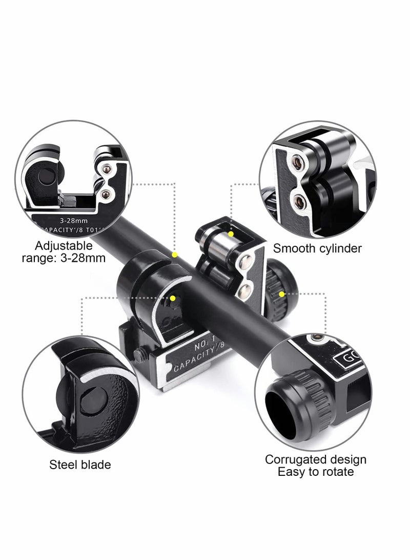 قاطع أنابيب 3-28 ملم، أداة قطع أنابيب صغيرة لقطع أنابيب النحاس، والبرونز، وPVC، والألمنيوم، وأنابيب البلاستيك الفولاذي - Image 4