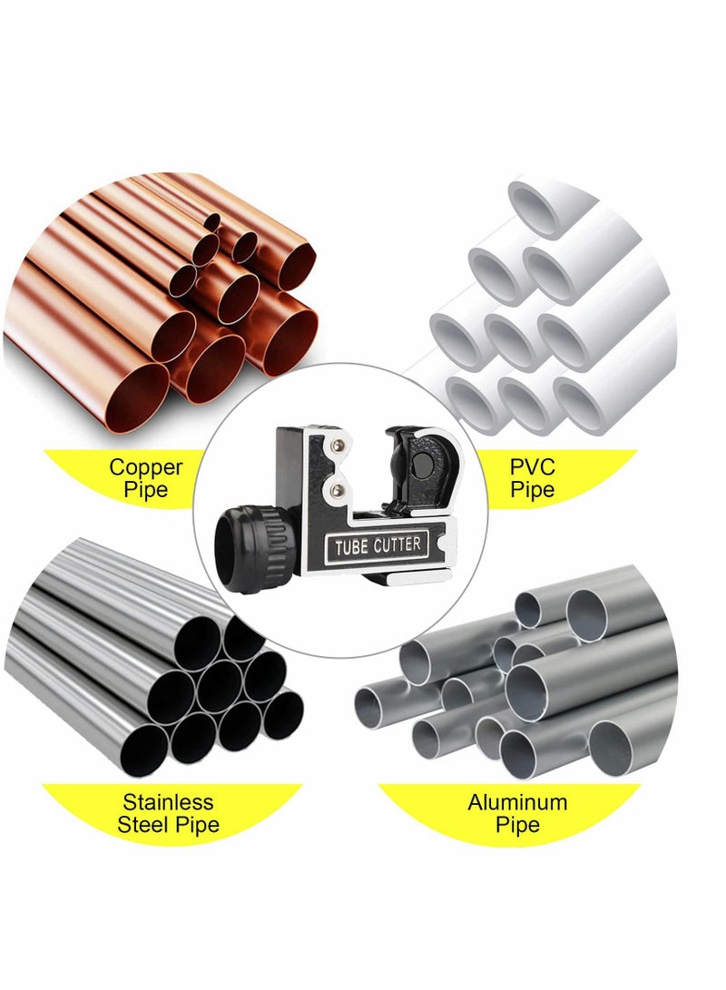 قاطع أنابيب 3-28 ملم، أداة قطع أنابيب صغيرة لقطع أنابيب النحاس، والبرونز، وPVC، والألمنيوم، وأنابيب البلاستيك الفولاذي - Image 2