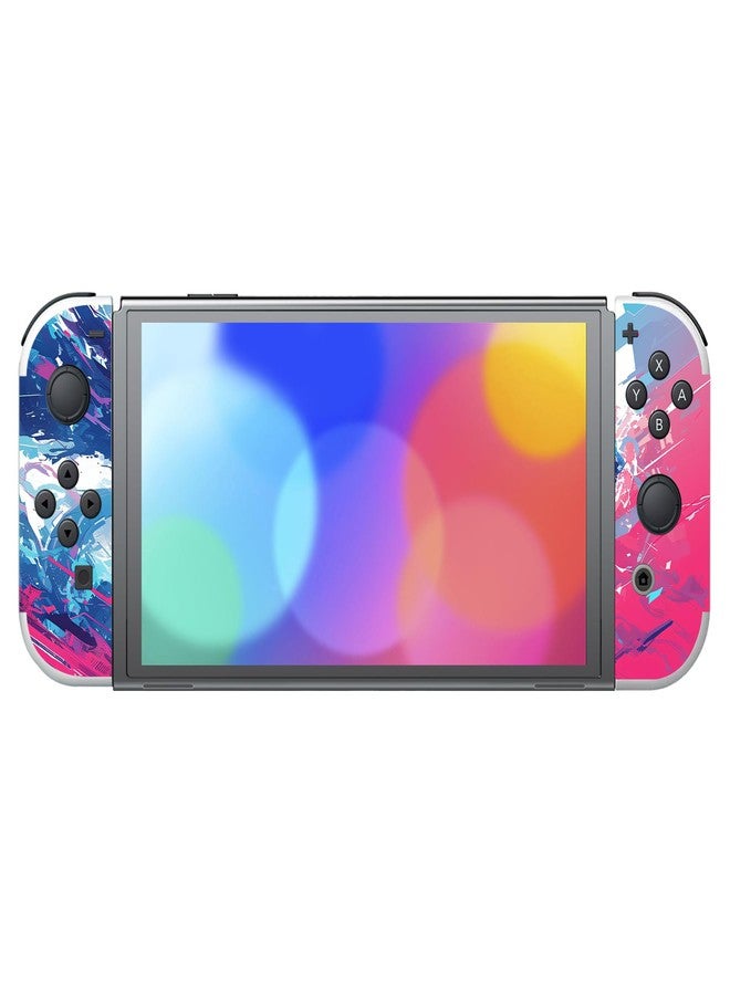 ملصق حماية بلاي فيتال لجهاز نينتندو سويتش OLED، ملصق فينيل واقٍ لوحدات التحكم Joy-Con ووحدة التحكم وقاعدة الشحن والمقبض - تنين نيون - Image 4