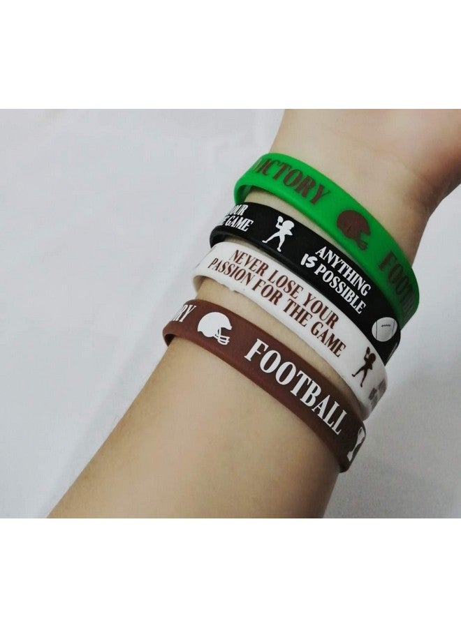 CupaPlay 48 PCS Football Motivational Rubber Bracelets - Super Bowl Sports/Football Birthday Party Favors Supplies Decorations Gifts Prize Silicone Wristbands - Image 5