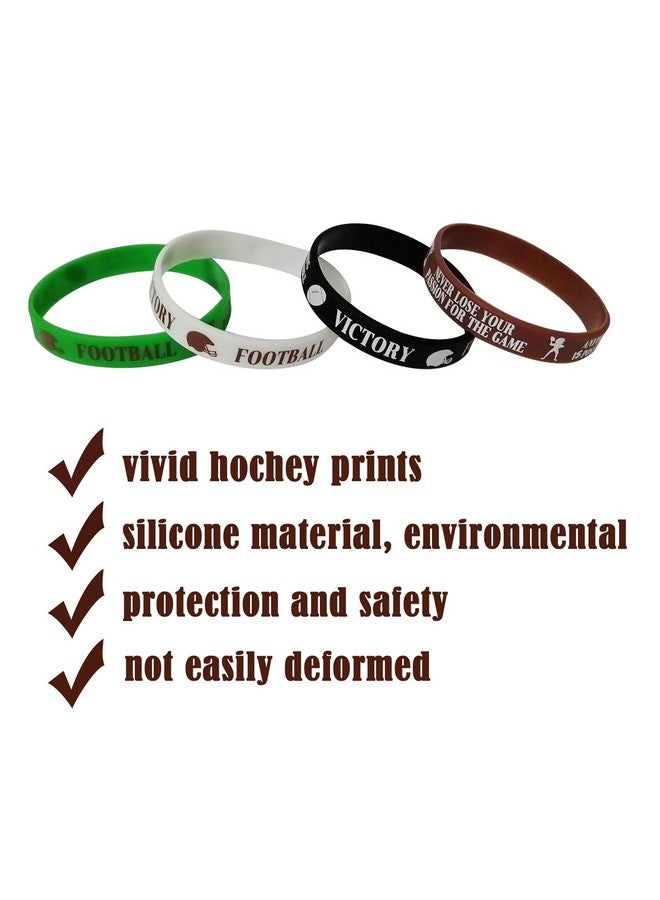 CupaPlay 48 PCS Football Motivational Rubber Bracelets - Super Bowl Sports/Football Birthday Party Favors Supplies Decorations Gifts Prize Silicone Wristbands - Image 4