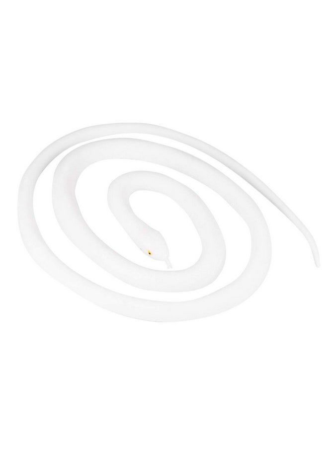TOYANDONA - Rubber Snake Realistic Rubber Snake Toy White Fake Lifelike Snake Educational Toys For Kids Prank Prop Halloween Party Decor - Image 1