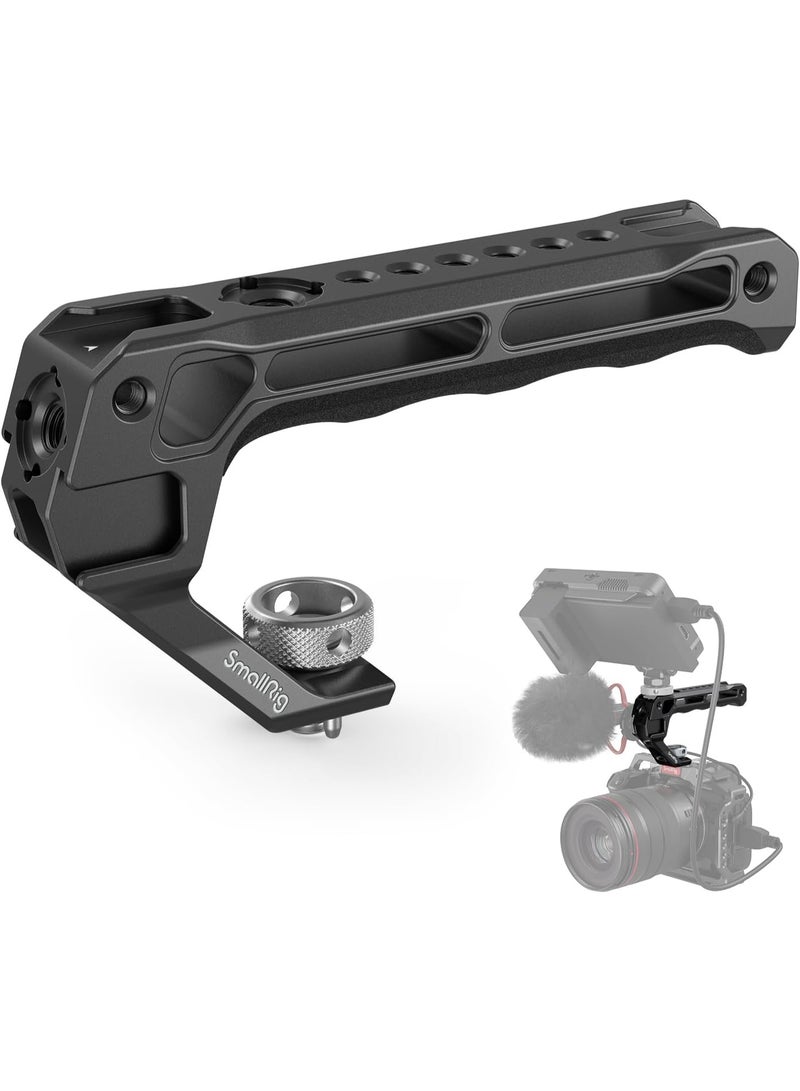SMALLRIG Top Handle with 3/8"-16 Locating Pins for ARRI Grip for Camera Cage, Universal Video Rig with 5 Cold Shoe Adapters to Mount DSLR Camera with Microphone/LED Light/Monitor - 3765 - Image 1