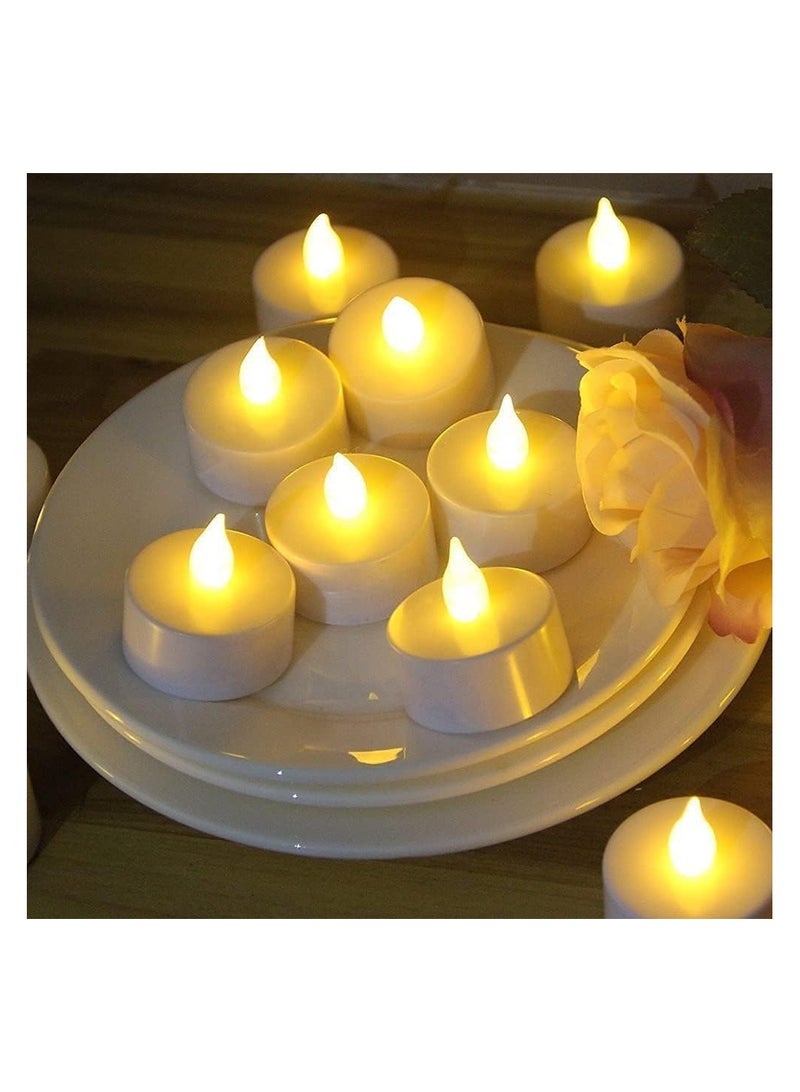 Cuisine Art Realistic Bright Flameless LED Tea Light Candles, Battery Powered, Unscented Tealights, Safe for Home Decor and Events, Pack of 24  - Image 2