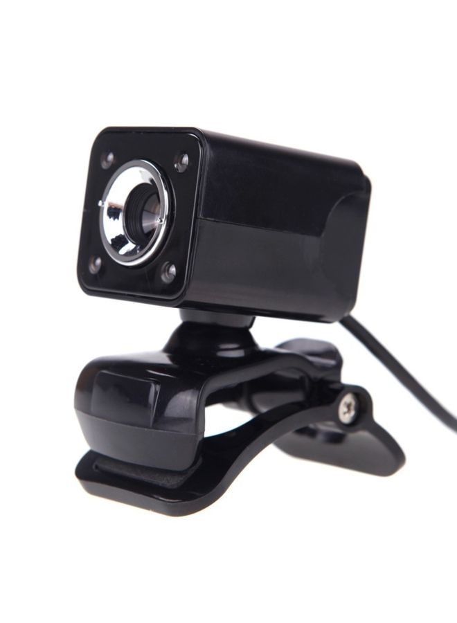 BURAQ A862 360 Degree Rotatable 480P WebCam USB Wire Camera with Microphone & 4 LED lights for Desktop Skype Computer PC Laptop, Cable Length: 1.4m - Image 2