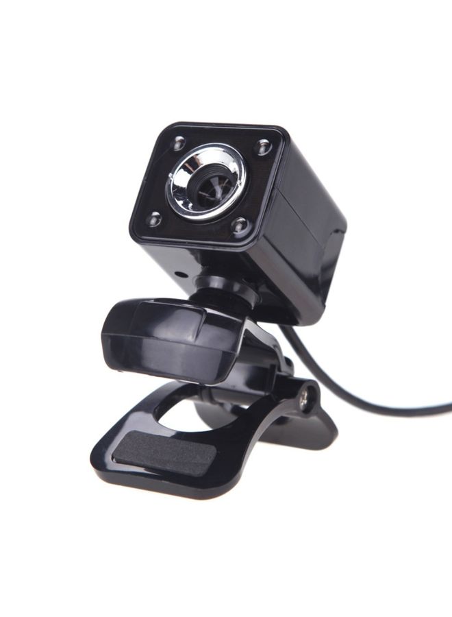 BURAQ A862 360 Degree Rotatable 480P WebCam USB Wire Camera with Microphone & 4 LED lights for Desktop Skype Computer PC Laptop, Cable Length: 1.4m - Image 3