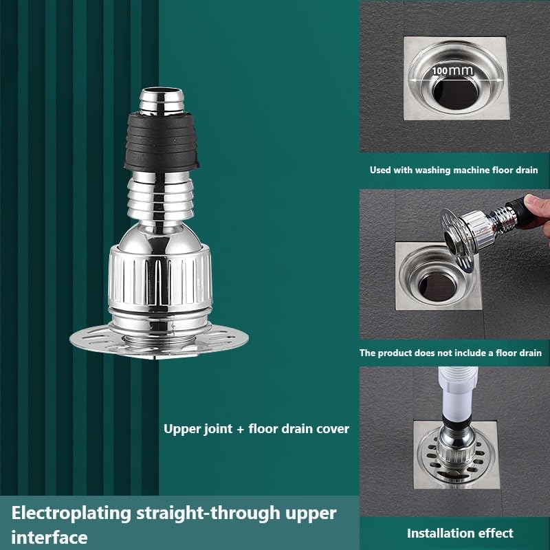 Rasikvar Bathroom Drain Floor Drain Backflow Preventer Floor Water Drain Anti core Overflow Elbow Pipe Connector for Washing Machine Outlet Pipe Connector for Kitchen (360 Degree with Ring) - Image 5