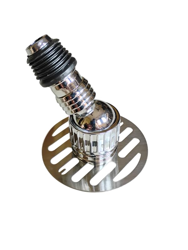 Rasikvar Bathroom Drain Floor Drain Backflow Preventer Floor Water Drain Anti core Overflow Elbow Pipe Connector for Washing Machine Outlet Pipe Connector for Kitchen (360 Degree with Ring) - Image 1