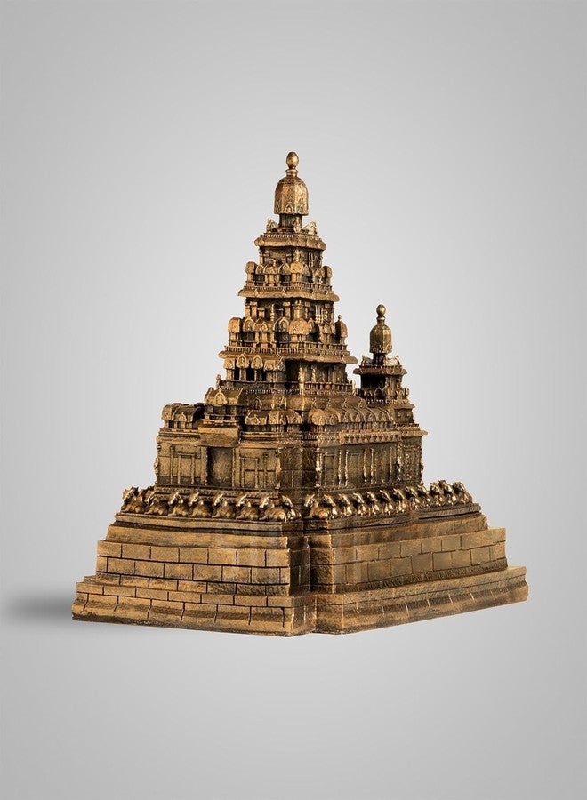 SILAII Mahabalipuram Shore Temple Showpiece – 5 Inch, Antique Bronze | Ideal for Study Table, Living Room, Office Decor & Gifting - Image 4