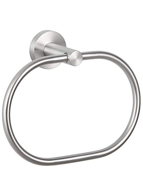 Angle Simple Angle Simple Towel Ring Swivel SUS 304 Stainless Steel Bathroom Hand Towel Holder Brushed Nickel 
