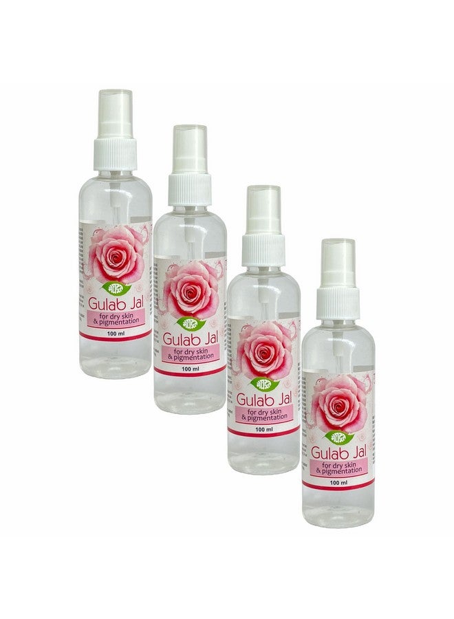 Meghdoot Khadi Meghdoot Pure & Organic Rose Water Natural Facial Toner for Dry Skin and Pigmentation Hydrating & Refreshing Mist Suitable for All Skin Types 100ml Each, Pack of 4 - Image 1