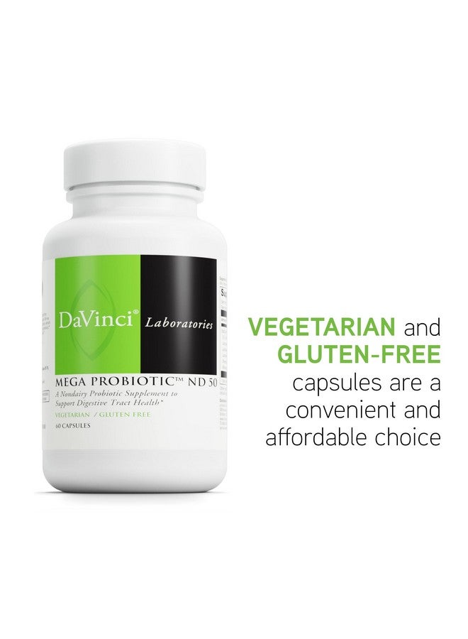 DaVinci Labs Mega Probiotic ND 50 - Non-Dairy Probiotic Supplement with Prebiotic Fiber - Digestive & Immune Health Support* - Gut Support with Beneficial Bacteria* - 60 Vegetarian Capsules - Image 5