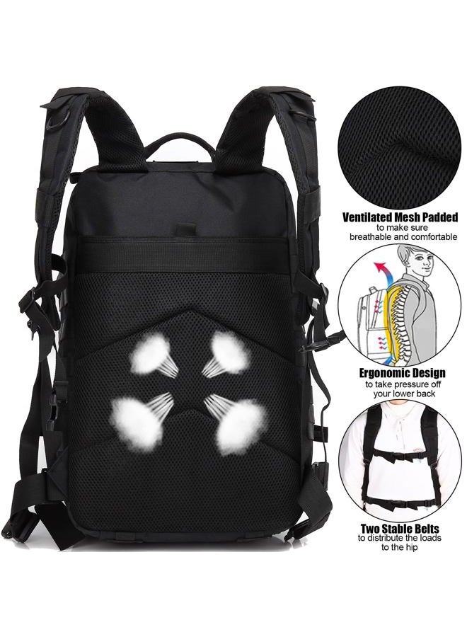 Createy 45L Military Tactical Backpack, Large Army 3 Day Assault Pack Molle Bag - Image 4