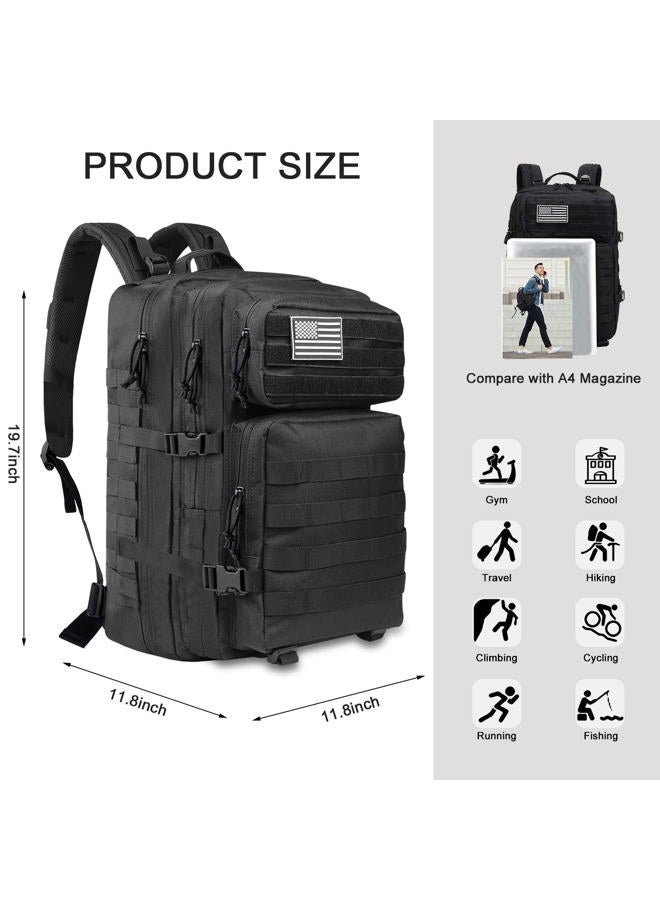 Createy 45L Military Tactical Backpack, Large Army 3 Day Assault Pack Molle Bag - Image 1