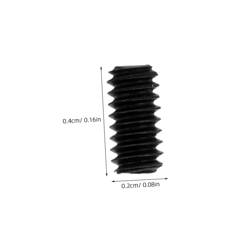 50pcs Black Grub Screw Set Internal Hex Drive Carbon Steel for Door Handles and Light Fixtures - Image 3