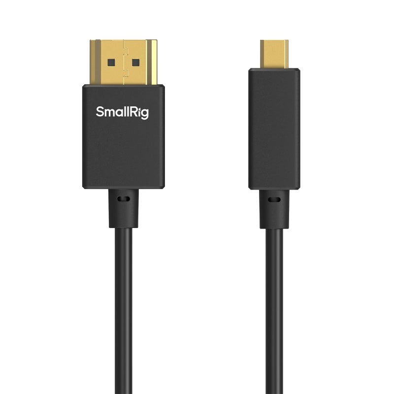 SMALLRIG D to A HDMI Cable Ultra Thin HDMI Cord 100cm / 3.28Ft (Micro to Full HDMI), Super Flexible Slim High Speed 4K 60Hz HDR HDMI 2.0, for Sony A7RIII / A7II / A7M3, for FUJIFILM X-T4 / X-T3-4795 - Image 1