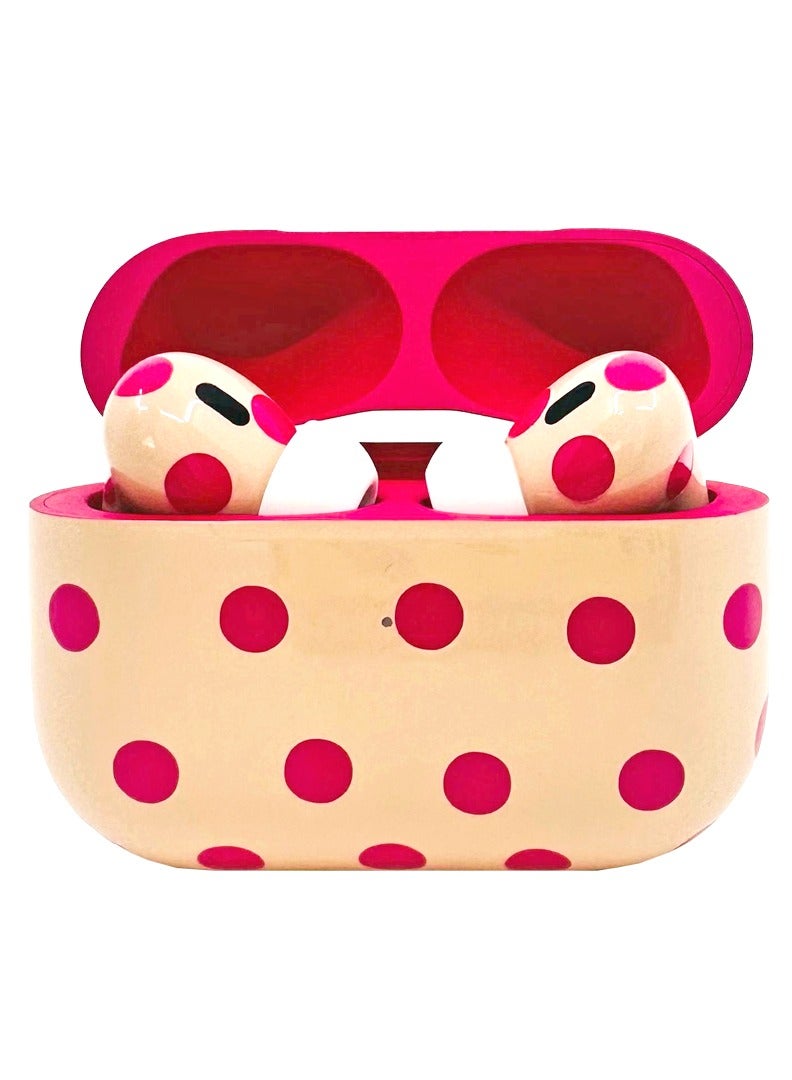 Craft CRAFT by MERLIN PAINTED APPLE AIRPOD PRO GEN 2 TYPE C COMBO PINK POLKA  - Image 1