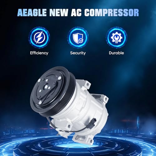 AEagle Air Conditioner AC Compressor With Clutch for Honda Odyssey 3.5 3.5L 2008-2017, for Pilot 3.5 2008-2015, for Ridgeline 3.5 2007-2014, for Acura MDX 3.7L 2007-2013, for ADX 3.7 2010 2011 2012 2013 - Image 2