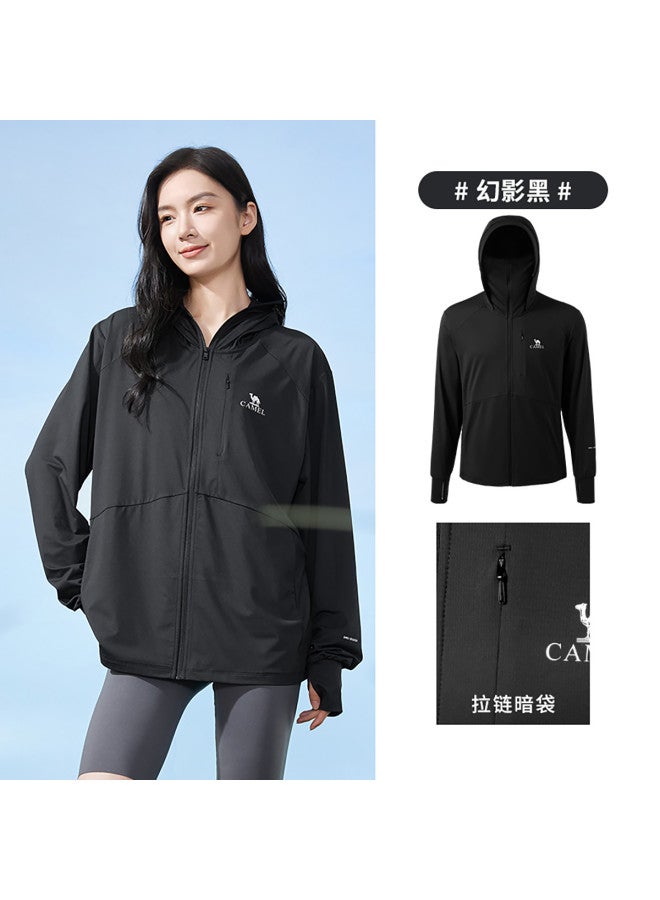 camel Sun Protection Clothing Spring Summer Sunscreen Jacket Sun Shade Comfortable Breathable Casual Hooded Jacket Men's Knitted Sun Protection Clothing - Image 5