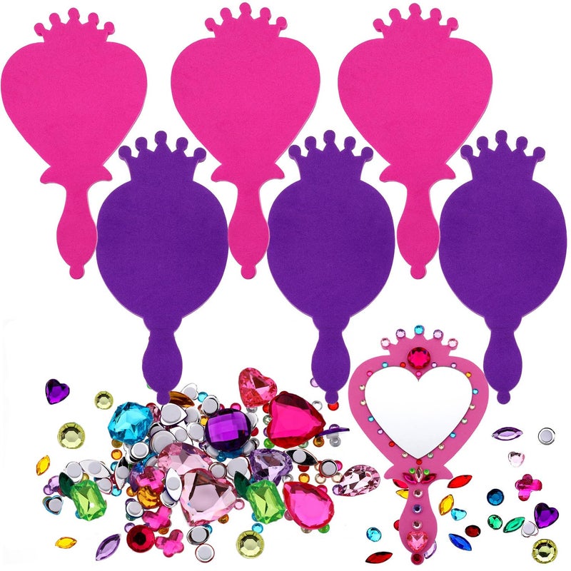 RICHNESS Little Girls Princess Mirrors Make Your Own Mirrors Princess Party Favors Pack of 6 - Image 2