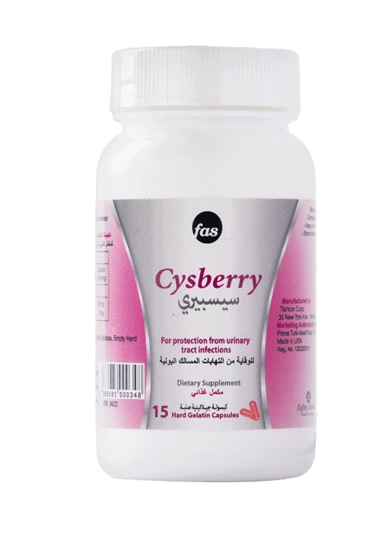 fas CYSBERRY treatment for urinary tract infections 15 capsule - Image 1