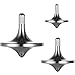 CHEETOP Stainless Steel Spinning Top Premium Exquisite Perfect Balance Well Made Metal Desk EDC Little Fidget Toy Spin Long Time Over 6 Minutes Great Value Silver 3PCS Large  Medium  Small - Image 2
