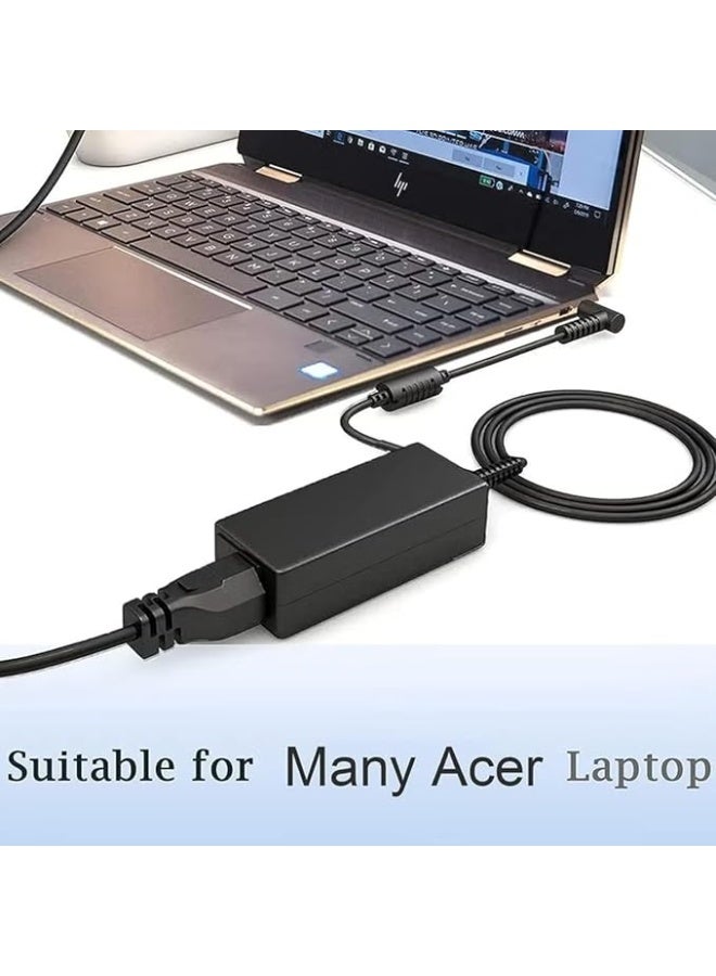 Terabyte Acer Laptop Charger 65W/19V/3.42A AC Power Adapter Power Supply Replacement With Power Cord Compatible With Acer Aspire Acer ES1-511 E1 E3 E3-111 E5 and More - (5.5x1.7mm) - Image 2