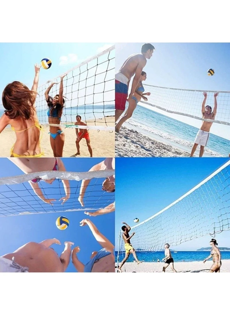 Masho Trend Surrounded on 4 Sides 9.5 Meter Volleyball Net + Volleyball Ball - 1 Meter Volleyball Net Net