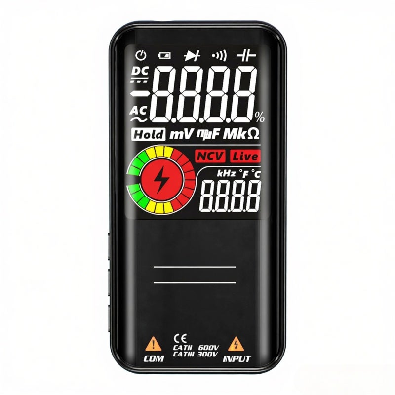 Multifunction Multimeter 3.3 Inch Black LCD Display - Automatic Ranges Overload Protection Multimeter for Electricians Home Maintenance DIY Projects - Image 3