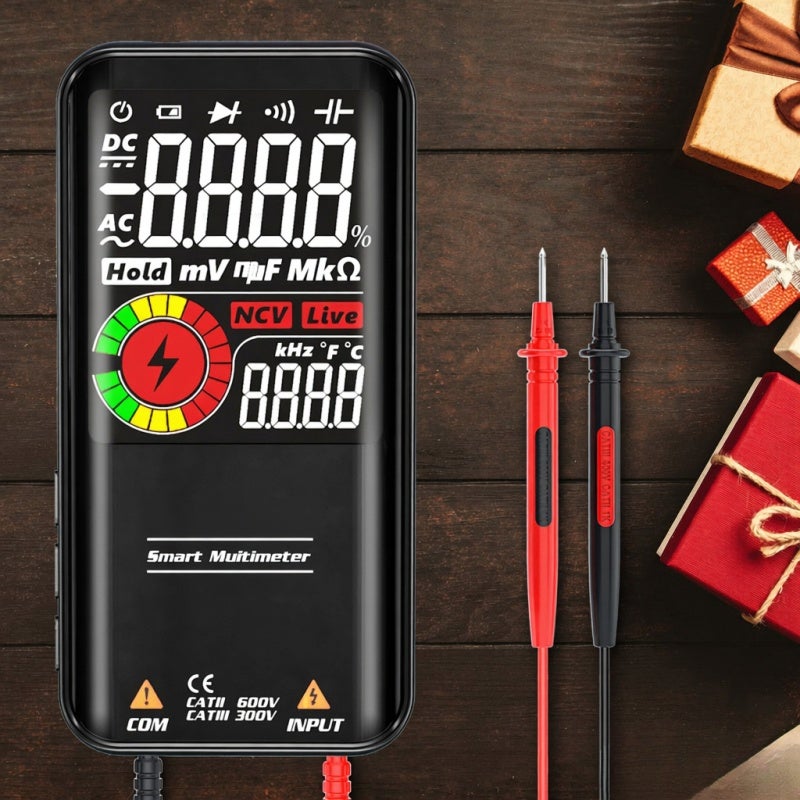 Multifunction Multimeter 3.3 Inch Black LCD Display - Automatic Ranges Overload Protection Multimeter for Electricians Home Maintenance DIY Projects - Image 4