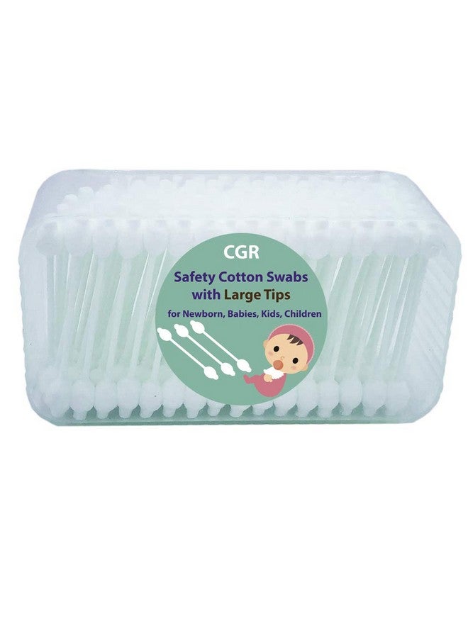 CGR 400pcs CGR Baby Safety Cotton Swabs with Large Tips for Newborn, Babies, Kids, Children, 100% Organic Cotton, White Paper Sticks, 5 Pack of 80 Swabs Total(2 Boxes and 3 Bags) - Image 5