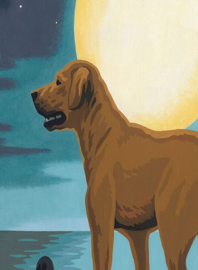 Dimensions PaintWorks 73-91857 Moonrise Dog Animal Paint by Number Kit for Adults and Kids, 11" x 11", Multicolor, 12pcs - Image 5