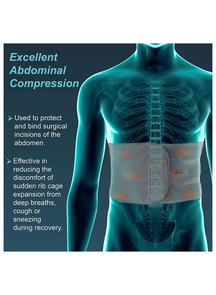 Tynor - Tynor Abs Wrap Neoprene can support and compress your abdominal muscles for waistline reduction and use it as a post-operative or post-delivery aid to reduce the waistline - Image 1