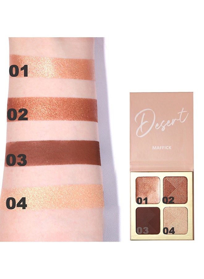 maffick Desert  Highlight & Bronzer Palette  and Contour Palette: Nose, Face & Eye Shadow Compact for Sculpting, Illuminating, and Beautifying the Skin Tone #01 - Image 4