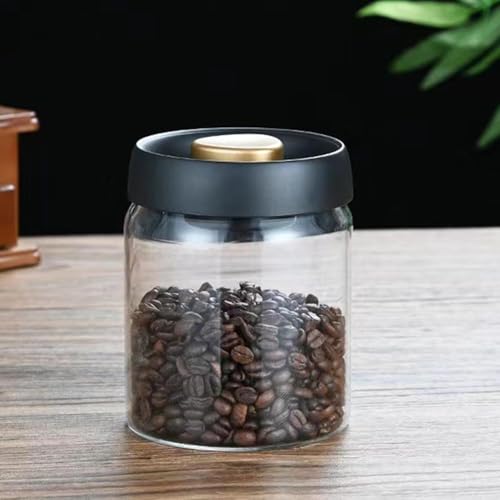 WRINGO Glass Storage Canisters Set With Bamboo Lids,For Kitchen Storage Jars 650Ml And For Grocery Grain,Dry Food,Liquid,Spaghetti,Beans,Snacks,Coffee,Pasta & More (Transparent, 4-pc) - Image 1