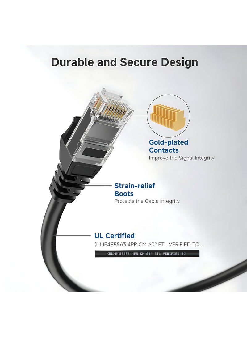أثير كابل إيثرنت Cat 6 جيجابت عالي السرعة 1000 ميجابت في الثانية كابل إنترنت RJ45 كابل شبكة محلية محمية متوافق مع PS5 PS4 Xbox One Smart TV Switch Router Wifi موسع لوحة - Image 4