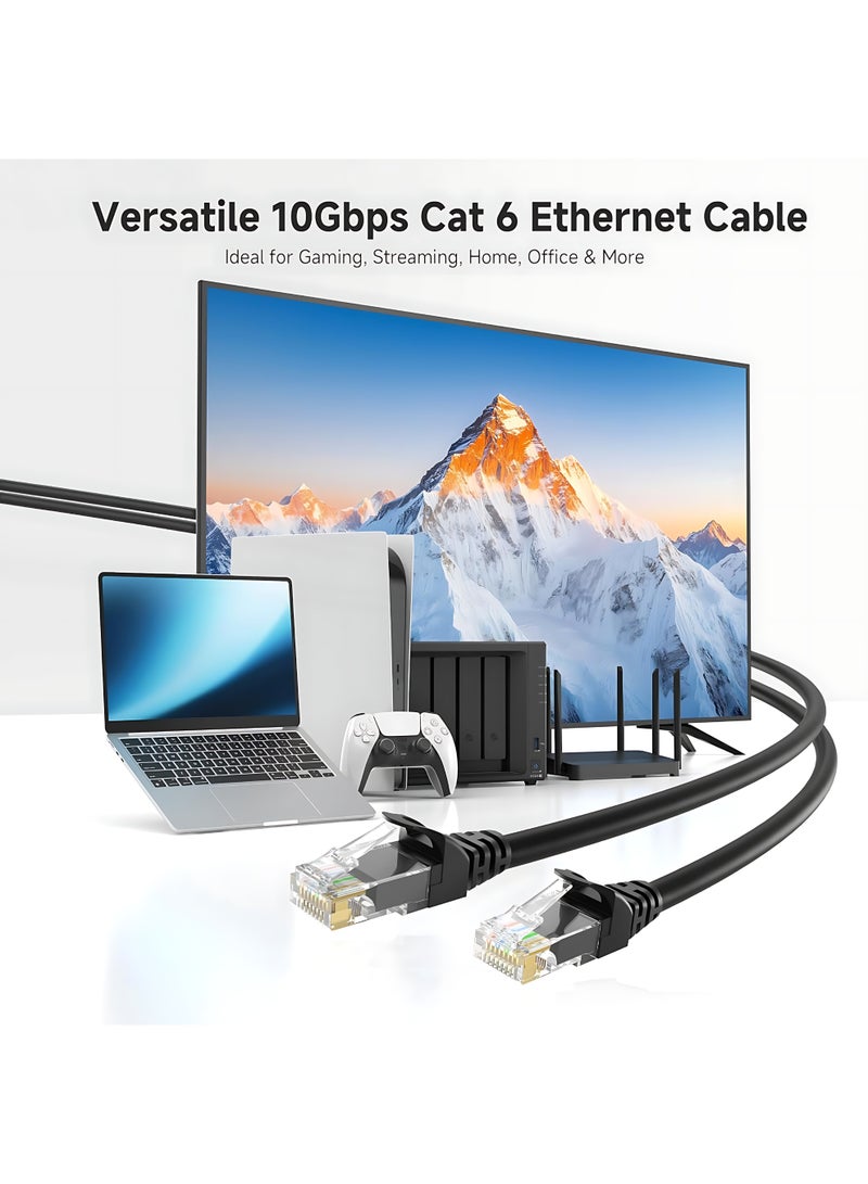 أثير كابل إيثرنت Cat 6 جيجابت عالي السرعة 1000 ميجابت في الثانية كابل إنترنت RJ45 كابل شبكة محلية محمية متوافق مع PS5 PS4 Xbox One Smart TV Switch Router Wifi موسع لوحة - Image 2